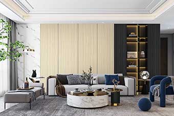 承德轻奢风格-客厅