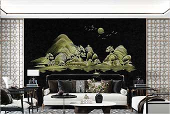 承德森佰汇航空纤维墙咔（湖光山色）